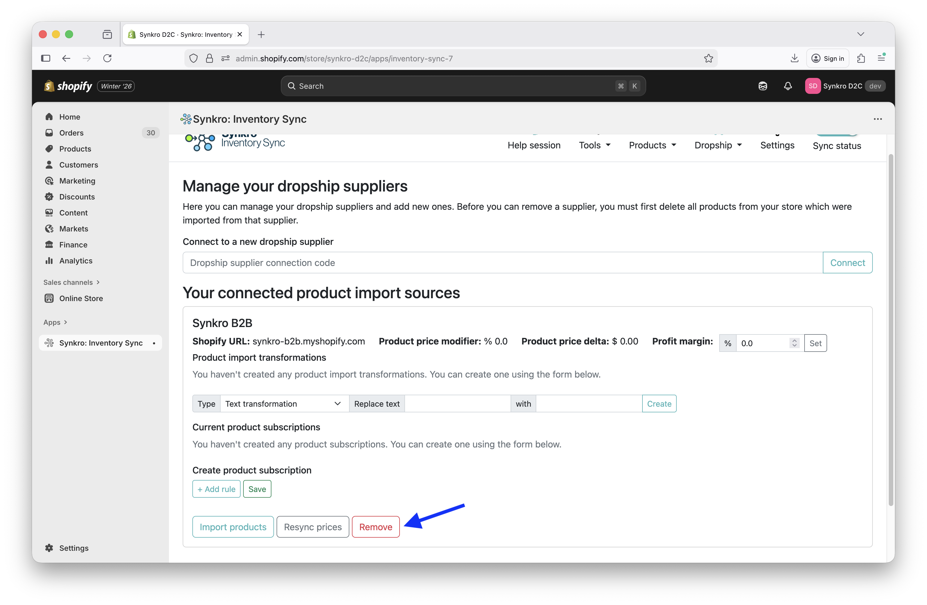 Remove supplier from your marketplace